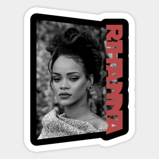 rihanna monochrome Sticker